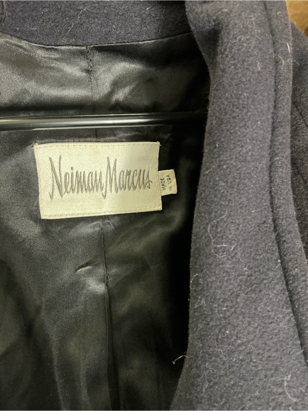 Neiman Marcus Navy Wool Pea Coat